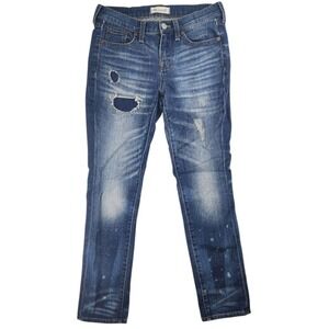 Madewell Jeans Size 25 Blue Distressed Skinny Leg Medium Wash‎
